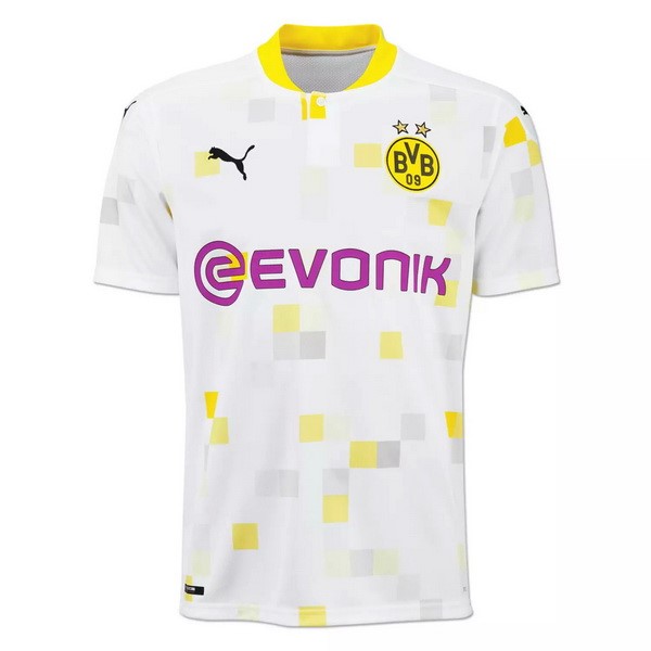 Trikot Borussia Dortmund Ausweich 2020-21 Weiß Fussballtrikots Günstig